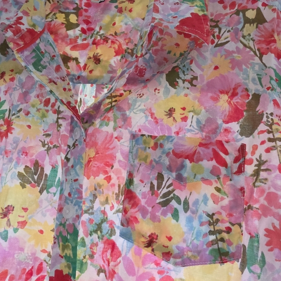 Joules Vibrant Floral Button Down Shirt - Picture 3 of 5